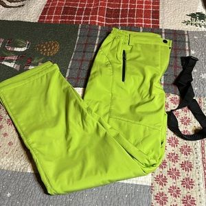Ski pants snow XL winter women’s lime green NEW